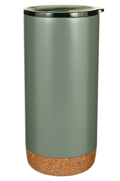 Stainless Steel & Cork Tumbler - 16 oz.
