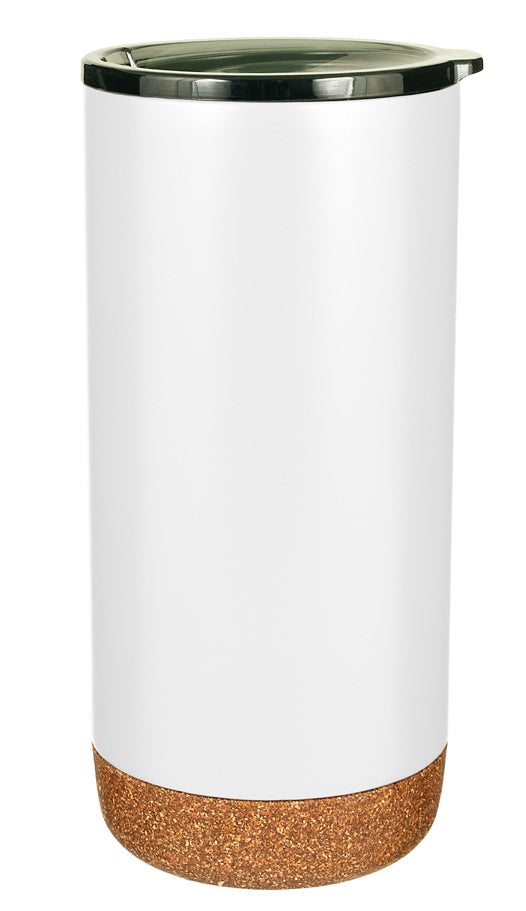 Stainless Steel & Cork Tumbler - 16 oz.