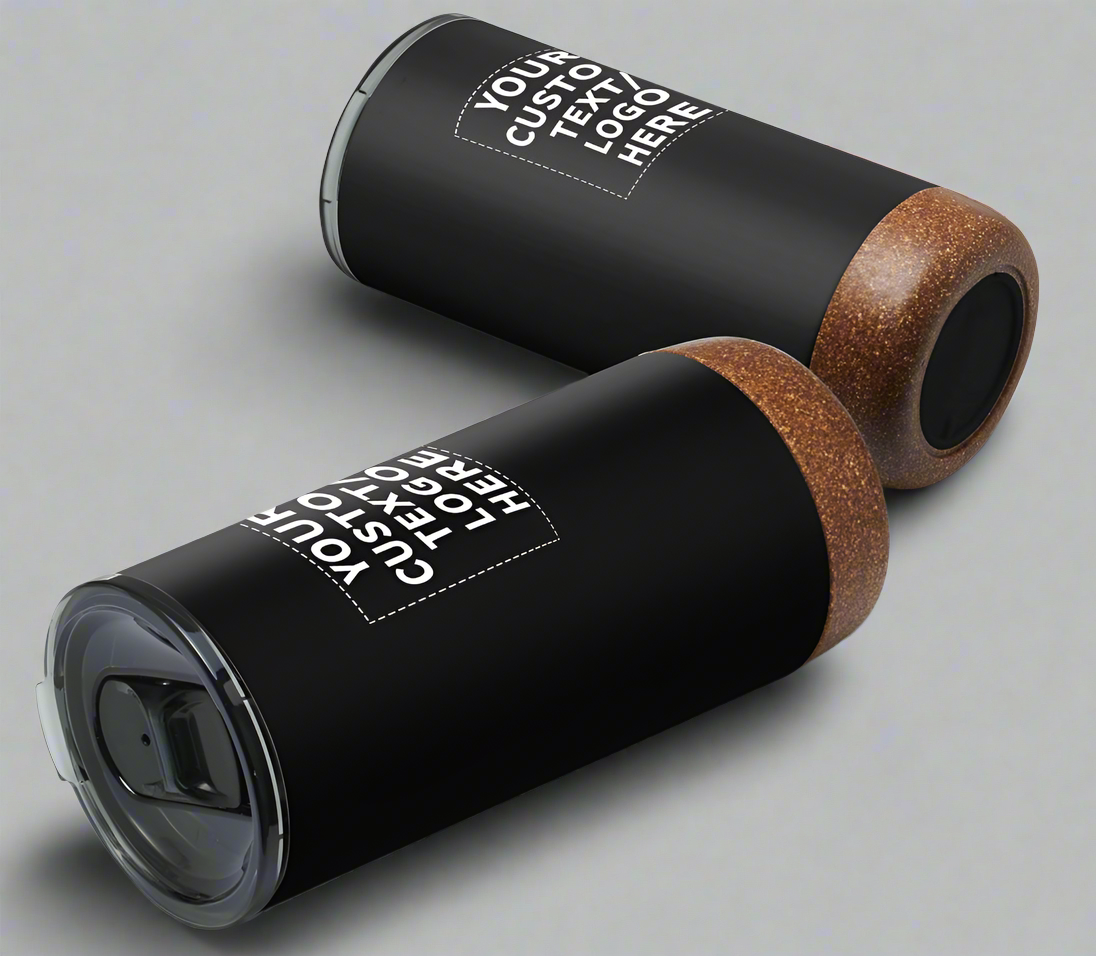 Stainless Steel & Cork Tumbler - 16 oz.